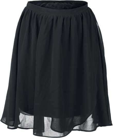 Forplay Kort skjørt Flowing chiffon skjorte S til 3XL Damer svart
