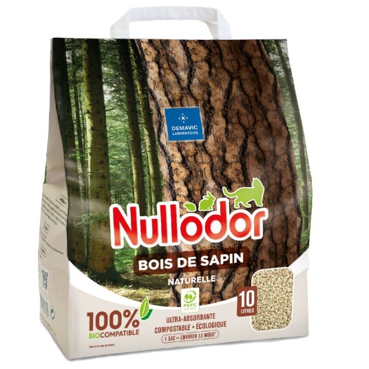 Nullodor Kattesand Bois De Sapin 10 L