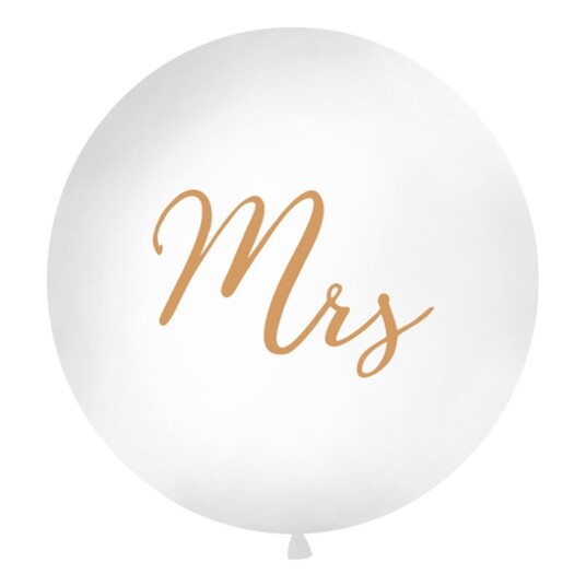 PartyDeco Gigantballong Gull Mrs - 1-pakning
