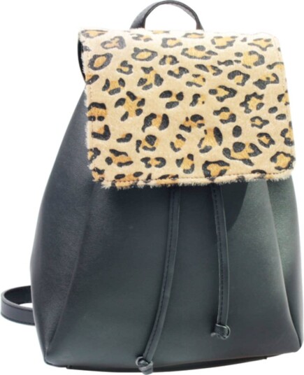Hiprock Svart Ryggsekk Med Leopardprint