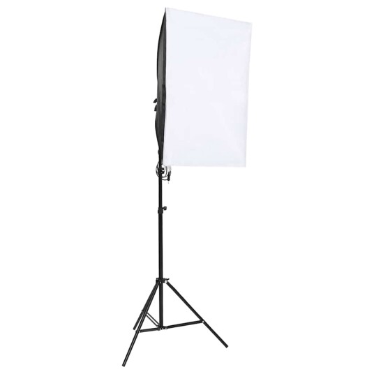 vidaXL Fotostudiosett med lyssett, bakgrunn og reflektor