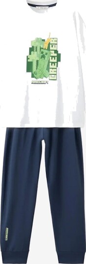 Mango Full Printed Cotton Pyjamas Set   NAVY   5 6
