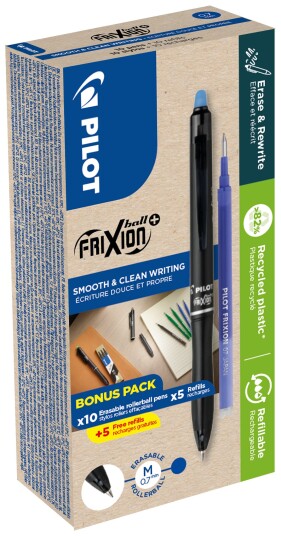 Pilot Frixion Ball Plus 0.7 Blågrønn Pakke 10+10 Pilot Frixion Ball Plus 0.7 Blågrønn Pakke 10+10