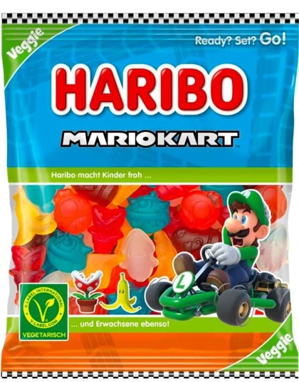 Haribo Mario Kart Limited Edition Vegansk Vingummi med Fruktsmaker 160 gram