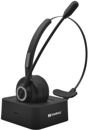 Sandberg Bluetooth Office Hodetelefoner Pro med Mikrofon Svart
