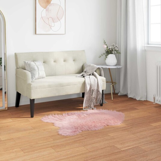Faux Skinnmatte Tafalla Rosa 50 x 80 cm Polyester