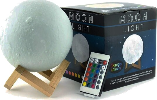 Robetoy 3D LED-lyspære Måne 15 cm
