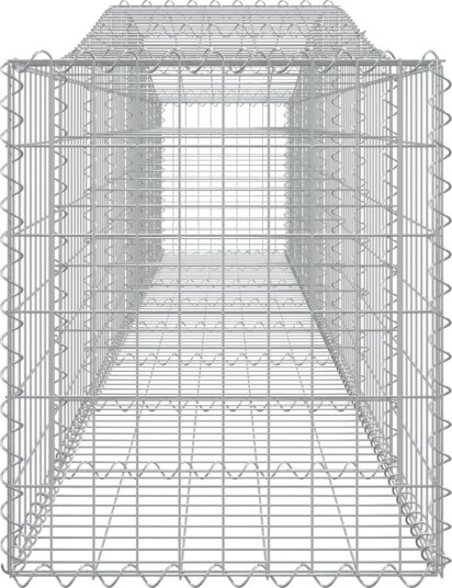 vidaXL Gabionkurver buede 25 stk 400x50x60/80 cm galvanisert jern