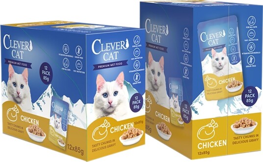 Clever Cat Clever Cat Våtfor Chicken 12Pk