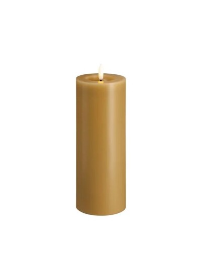 Moods & More LED pillar candle   Melted Honey mustard   74x200 mm