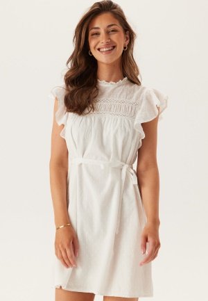 VERO MODA Vmtrine Sl Short Lace Dress Snow White XS