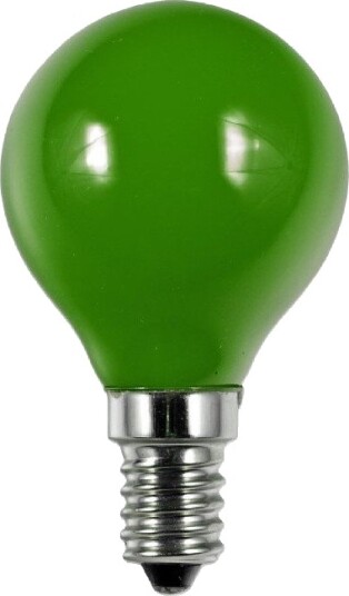 Spl E14 1W LED kronepære   G45 Grønn Party Colour Premium