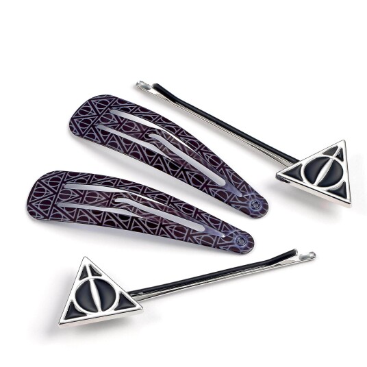 Harry Potter Hårspenner Deathly Hallows 4-pk -  - Voksen - Metall
