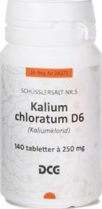Cellesalt, Schüssler nr.5 (Kalium Mur/Chlor) D6 140 Tabletter