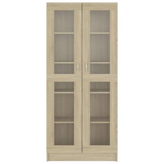 vidaXL Vitrineskap sonoma eik 82,5x30,5x185,5 cm sponplate