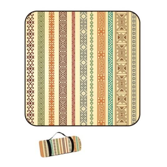 Pikniktepper Boho Piknikmatte for Vanntette Foldbare Sandsikre Overdimensjonerte Utendørsmatter for Fester Camping Park Reise Gressgaver Stil 12 150*150cm