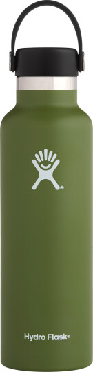 Hydro Flask Standard Mouth With Standard Flex Cap, 621 ml, drikkeflaske 21 OZ OLIVE