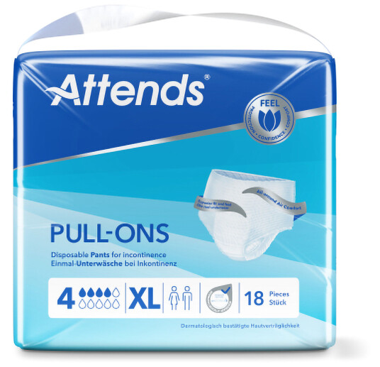 Attends Pull-Ons 4 buksebleie, X-Large, 18 stk.