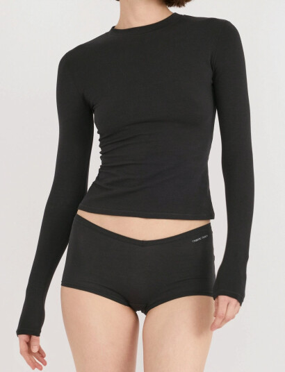 Organic Basics Flex Long Sleeve Tee - Black - L