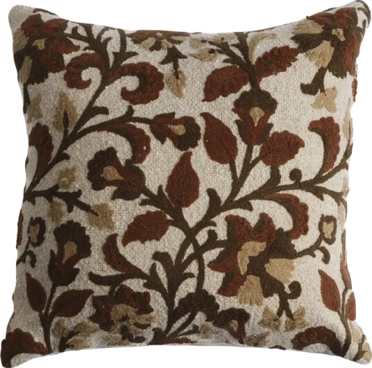 Affari of Sweden, AGNES Cushion cover Brown/white Affari