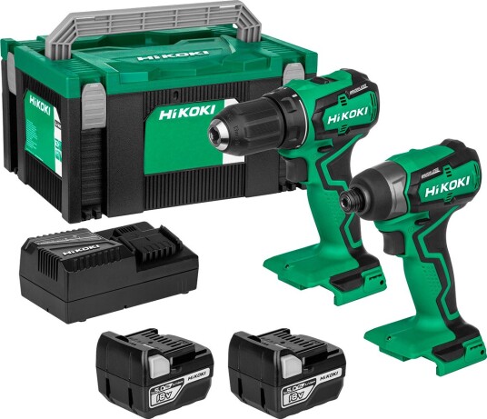 Hikoki Kombopakke KC18DDWDZ Med Lader Og 2 x 3,0ah Batterier