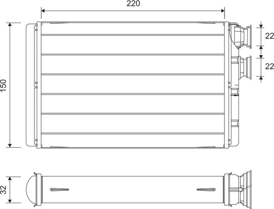 Varmeapparat register VALEO 811652