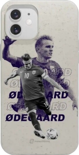 Phonecases3D iPhone 12 Norges Fotballforbund Ødegaard komposterbart deksel, hvit