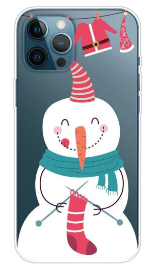 INCOVER iPhone 13 Pro Max TPU Plast Jul Deksel - Merry Christmas - Glad Snømann