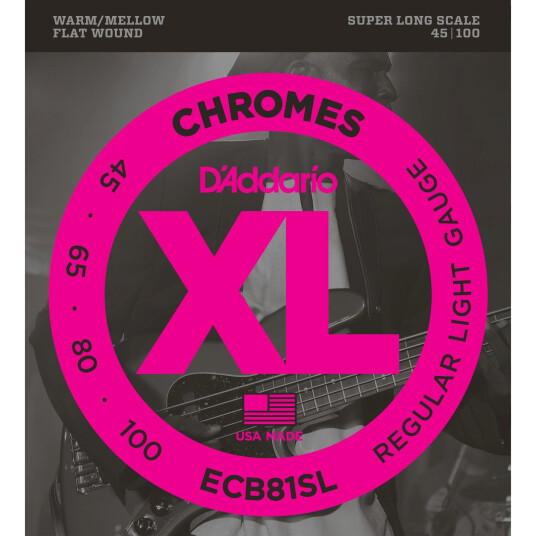 D'Addario Ecb81sl Chromes Bass 045-100 Super Long