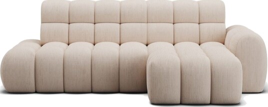 Seksjonssofa Eltap Ceedro 283x165x98 cm Jarell 20 Beige Høyre