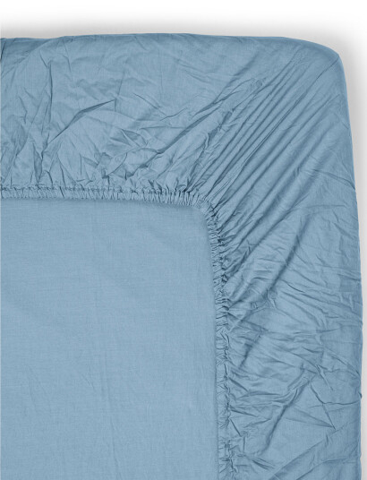 Midnatt Fitted Sheet Lake - Blue - 180X200CM