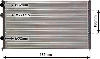 VAN WEZEL 58002115 Radiator motorkjøling VAN WEZEL 58002115 Radiator motorkjøling