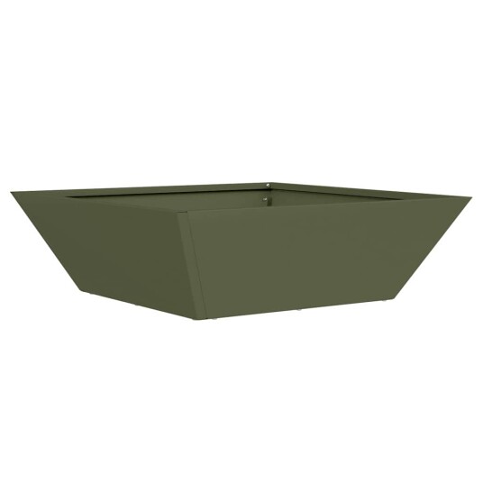 Metallplanter Olivengrønn Metall 50 x 50 x 15 cm Firkantet Metallplanter Olivengrønn Metall 50 x 50 x 15 cm Firkantet