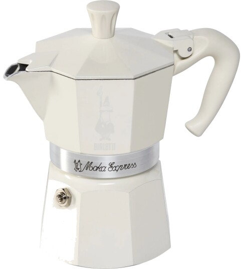 Bialetti Moka Express Kaffekanne - 3 kopper - Hvit