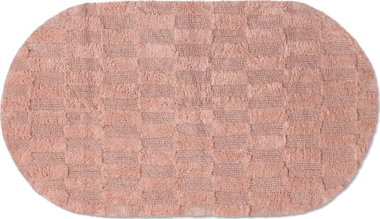 Oval baderomsmatte Bevin rosa Størrelse: 80 x 140 cm