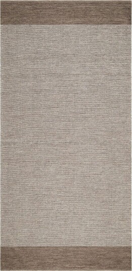 Alva Bomullsteppe 75x280 cm Oval - Mørkbeige