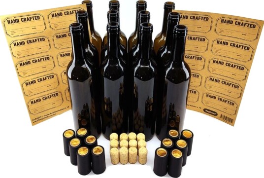 Kegland 12 stk vinflasker 750ml pakke Inkludert kork label og hette Kegland 12 stk vinflasker 750ml pakke Inkludert kork label og hette