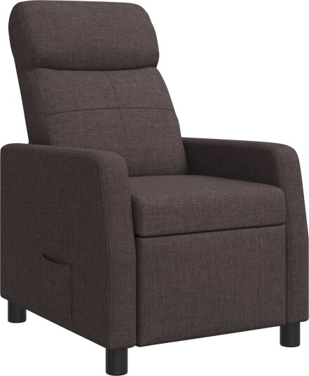 vidaXL Recliner Mørk brun Stoff