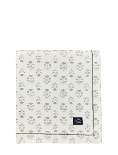 Lexington Home Floral Printed Organic Cotton Tablecloth - White - 180X180