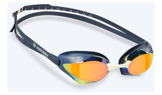 Watery Elite svømmebriller Poseidon Ultra Mirror Mørkeblå/gull Konkurranse / trening svømmebriller Bedst i test Watery Elite svømmebriller Poseidon Ultra Mirror Mørkeblå/gull Konkurranse / trening svømmebriller Bedst i test