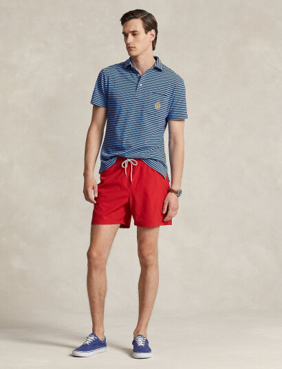 Polo Ralph Lauren 5.75 Inch Traveler Classic Swim Trunk Red L