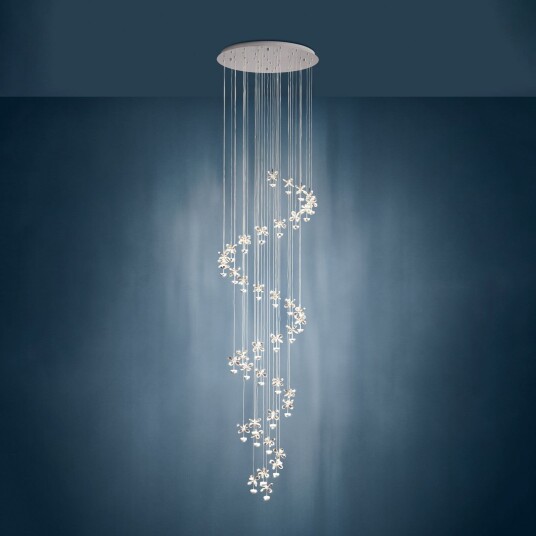 Pianopoli hengelampe krom 78x334 cm   EGLO Stars of Light   Stue   Design   Metall   Med flere lyskilder