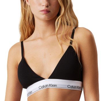 Calvin Klein BH Modern Cotton Lightly Lined Triangle Svart Large Dame Calvin Klein BH Modern Cotton Lightly Lined Triangle Svart Large Dame