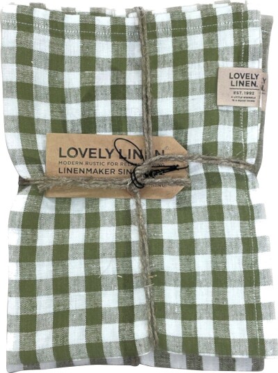 Lovely Linen Løper Misty i vasket lin Grønn Lovely Linen Løper Misty i vasket lin Grønn
