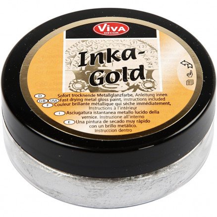 Viva Decor Inka Gold sølv 50 ml 1 boks Viva Decor Inka Gold sølv 50 ml 1 boks