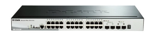 D-Link Smartpro Dgs-1510-28P - Switch - L3 - Styrt - 24 X 10/100/1000 (Poe+) + 2 X Gigabit Sfp + 2 X 10 Gigabit Sfp+ - Stasjonær, Rackmonterbar - Poe+ (193 W)
