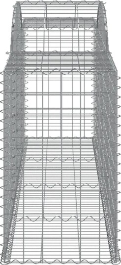 vidaXL Gabionkurver buede 25 stk 300x50x80/100 cm galvanisert jern