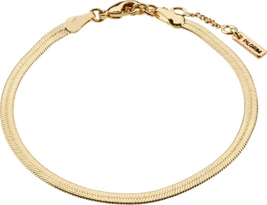 Pilgrim JOANNA flatt snake chain armbånd gullbelagt Pilgrim JOANNA flatt snake chain armbånd gullbelagt