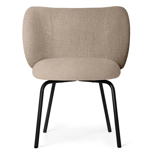 Ferm Living Rico Spisestol Black Bouclé   Sand
