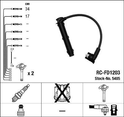 Tennplugg kabelsett NGK 5405